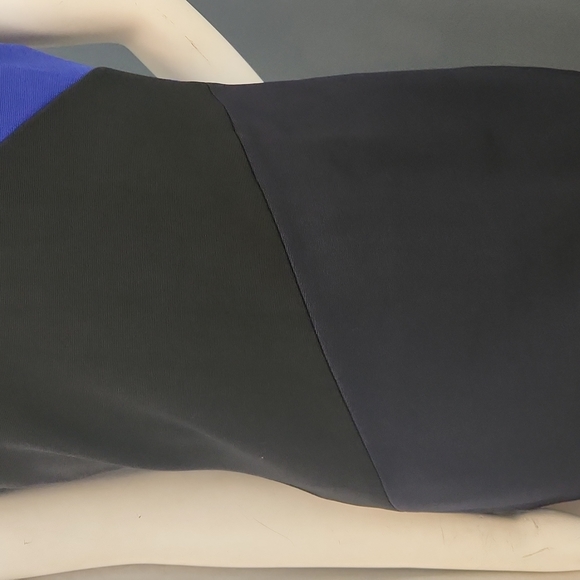 DVF BODYCONE STRETCH NAVY BLACK SZ 6 - Picture 4 of 13